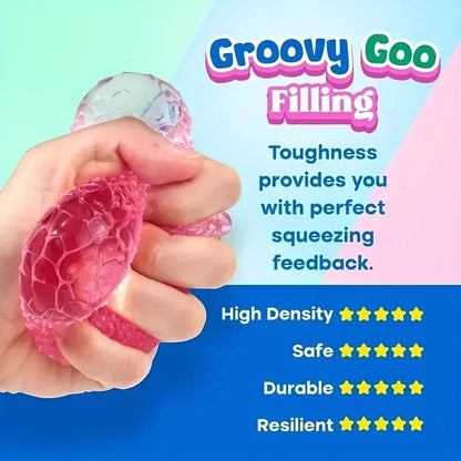 1Y-Fun Multicolor Ice Ball Squeeze Toy, Soft Pop & Pinch Sensory Fidget for Stress Relief, Cute Halloween Christmas Gift