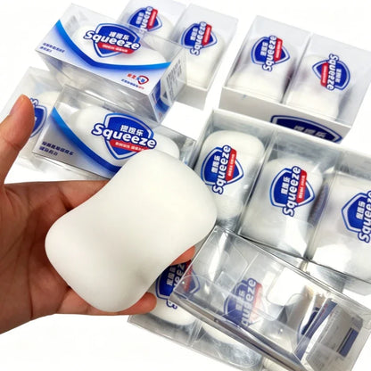 Squishy Soap Stress-Relief Fidget Toy Soft Simulated Soap Squeeze Toy Anti-Anxiety Slow Rebound Relaxing Toy Decompression Gift
