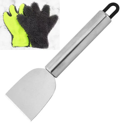 Versatile Cleaning Scraper Durable Metal Stainless Steel Glue Remover Snow Shovel for Kitchen, Bathroom and Home Use New