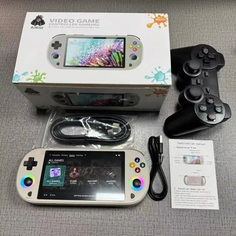 Retro Handheld Game Console 3.5 Inch HD Screen Dual Joystick Portable Video Game Player Support TV Output Classic Arcade Gaming