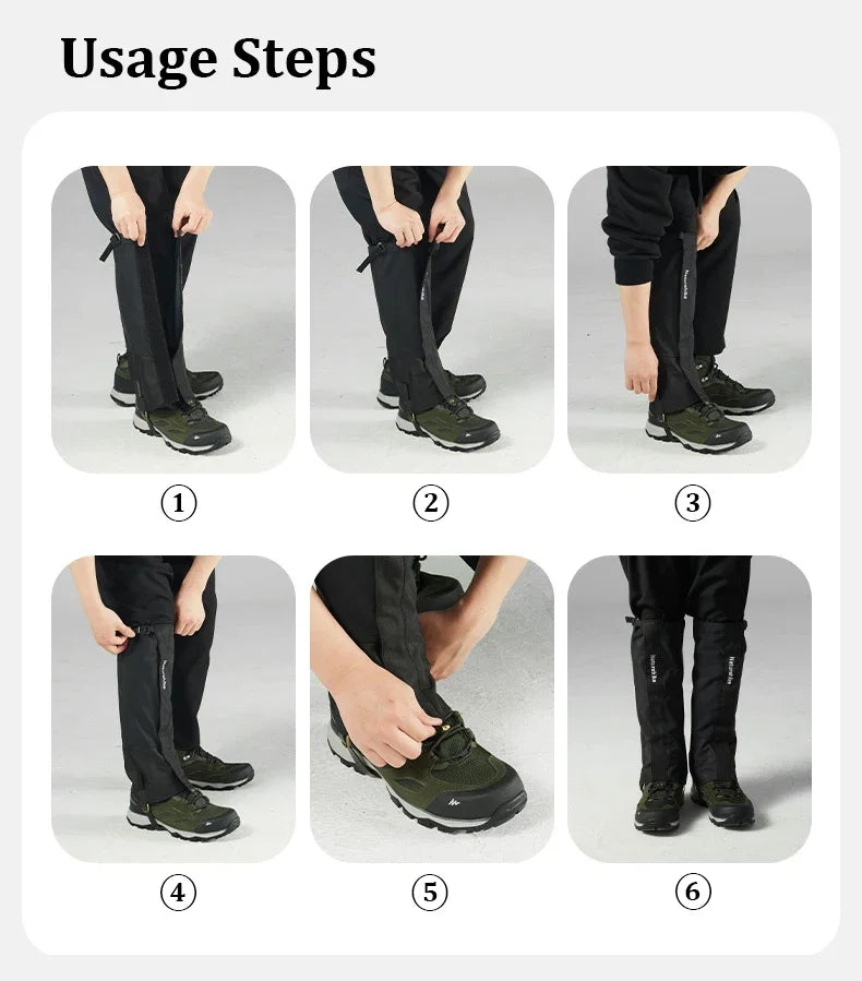 Naturehike Outdoor Trekking Snow Leggings Waterproof Snow Boot Shoe Cover Adjustable Warm Foot Cover Skiing Climbing Snowshoeing