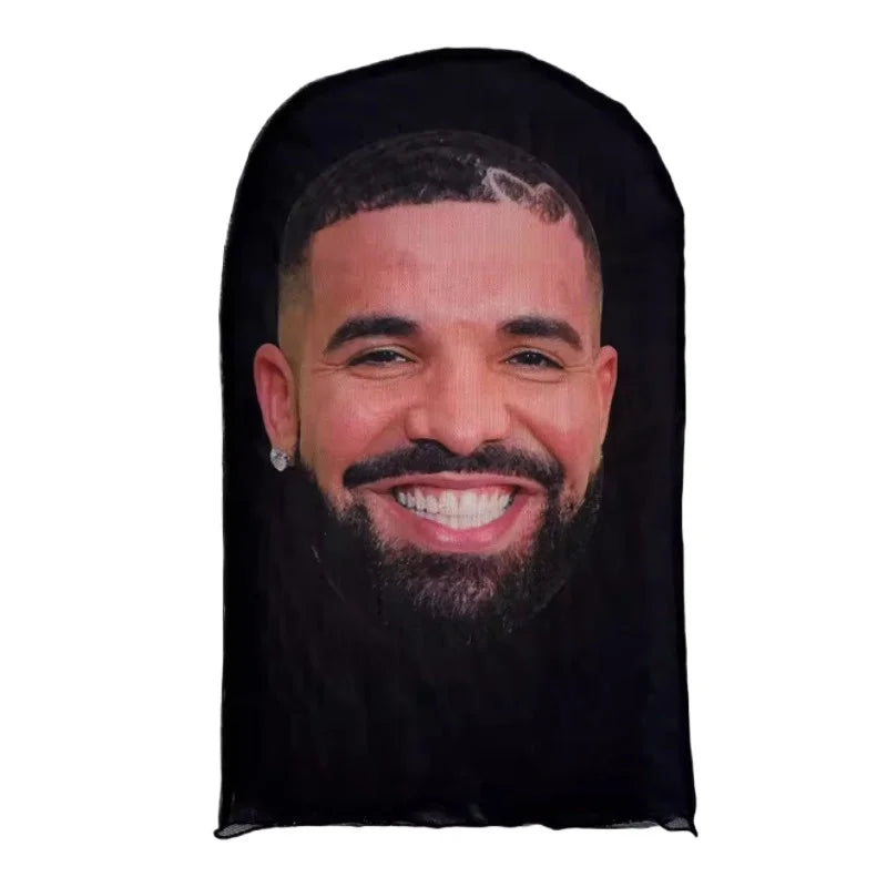Cosplay 3D Printed Kanye Mask Stretch Mesh Full Face Mask Men Women Role Play Headdress Halloween Masquerade Balaclava Headdress