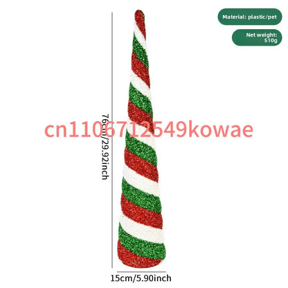 Christmas Decorations: Conical Tree Tower, Plastic V-shaped Tabletop Decoration, Window Display Coffee Shop Atmosphere