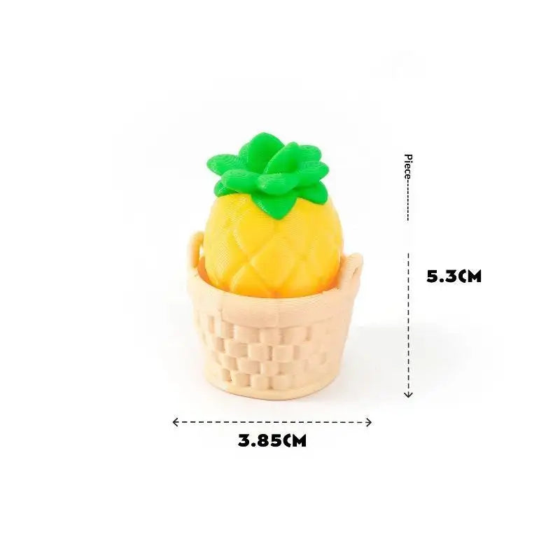 Fidget Clicker Decompression Toy 3D Printed Cute Fruit Shape Creative Anti-Stress Sensory Toy for Kids Adults Stocking Stuffer
