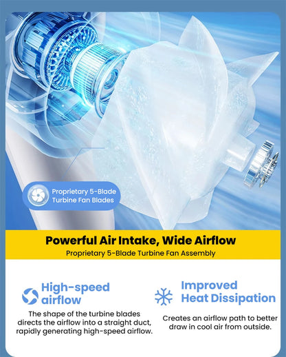 Mini Fan Handheld Portable Outdoor Small Fan 5-speed Adjust Ultra Mini Fan Type-C Rechargeable Home Office Summer Cooling Fans