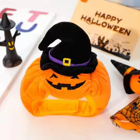 Halloween Pet Hat Funny Pumpkin Cat Headwear Cute Animal Costume Unique Pet Hood Festival Headgear For Halloween Party Pets