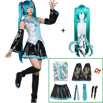Cosplay Ensemble Complet En Cuir Argenté Tissu Costume  Cosplay Chapeaux Costume Tenue JK Robe De Marin Lycée Uniforme