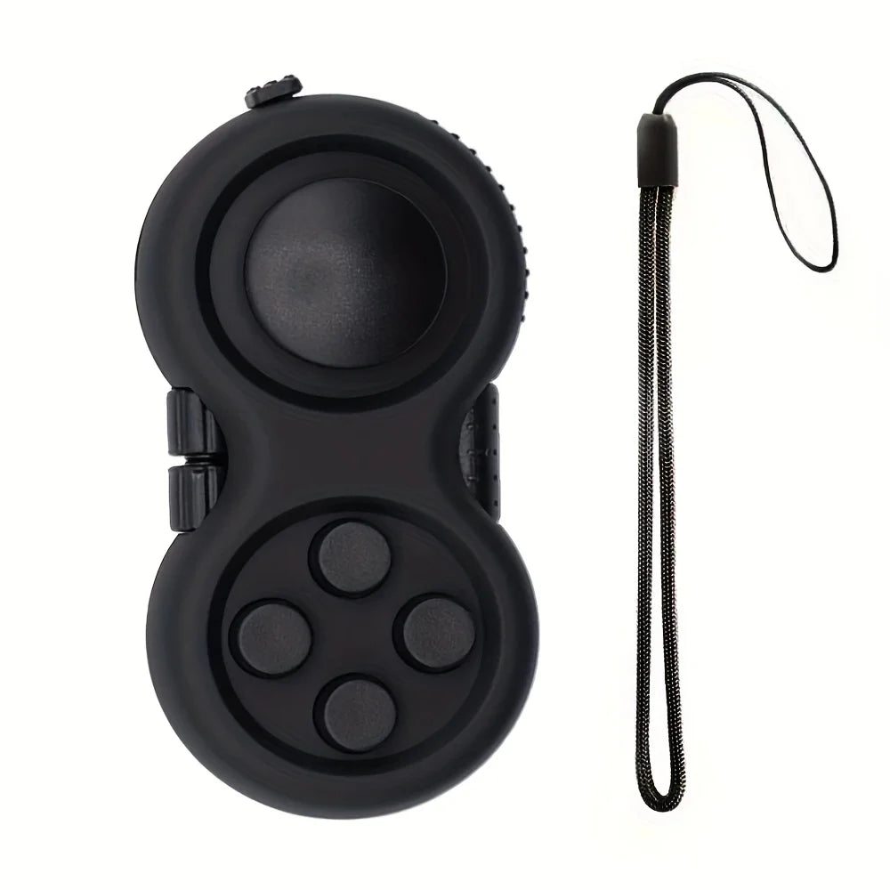 Fidget Pad with 8 Fidget Functions, Fidget Controller Stress Reducer, Toy Cube Relieves Stress and Anxiety