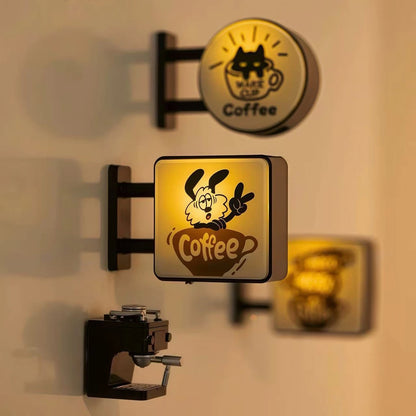 Mini Lightbox Fridge Magnet Coffee Japanese Creative Tourism Souvenir Magnetic Luminous Light Box Home Decoration Gift