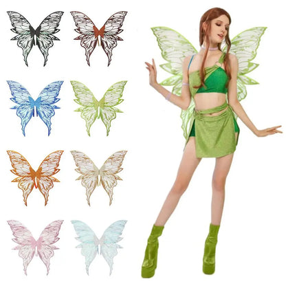 1PC Adults Fairy Wings Girls Sparkling Angel Wings Butterfly Costume Wings Halloween Costume Dress up Party Favor Christmas Gift