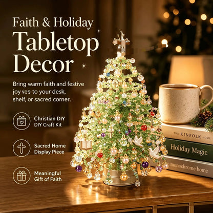DIY Beaded Christmas Tree Kit Handmade Creative DIY Beading Project Set 3D Crystal Bead Holiday Craft Set for Women Men Home