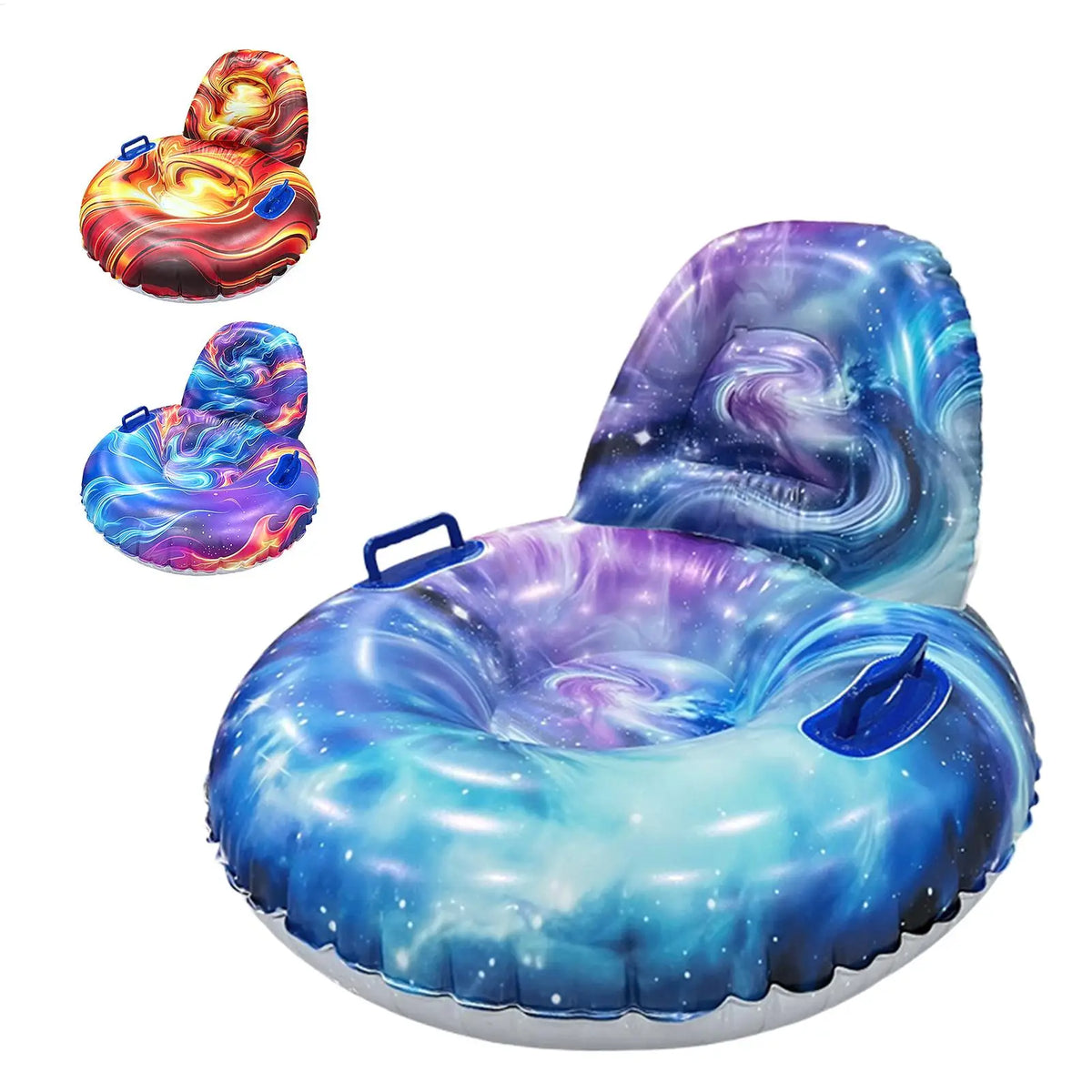 Snow Tubes For Adults Heavy Duty Cold Resistant Ergonomic Sleds Family Sledding Sports Beach Park Backyard Outdoor Winter