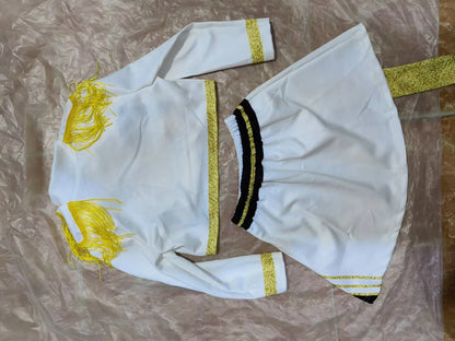 Kids Anime Cosplay Girl Costume Group Idol Singer Performance Show Black Golden Costume Child Halloween Party Clolthes Outfit