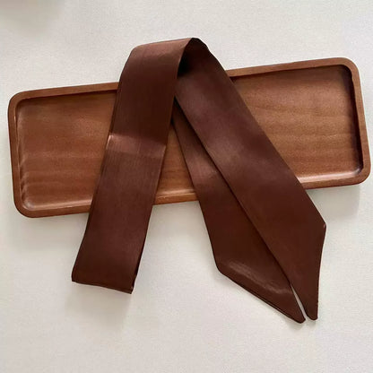 4.5x100cm Long Skinny Hair Scarf Women Imitation Silk Satin Headband Cute Neckerchief Solid Colors Ladies Fashion Bag Scarves