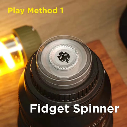 Fun 3-In-1 Game EDC Fidget Toys Personalized Skeleton Ghost Fidget Spinner Alloy Fidget Slider Stress Release Toy Sound Coin Toy
