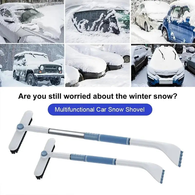 Essential Auto Frost and Snow Removal Tool; Scalable and Detachable Scraper with Brush; Anti-Freezing Ice Shovel