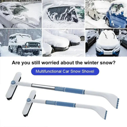 Essential Auto Frost and Snow Removal Tool; Scalable and Detachable Scraper with Brush; Anti-Freezing Ice Shovel
