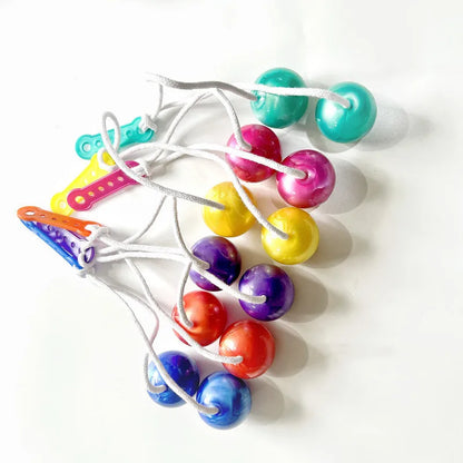 Fidget For Anxiety Click Clack Clackers Balls On A String Finger Toy Stress Adults Kids Juguete Para Aliviar El Estrés Gift