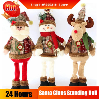 casa decoração decoracion casa Home decoration Christmas Santa Snowman-Reindeer Christmas Decoration Leg Table Mantel Decoration