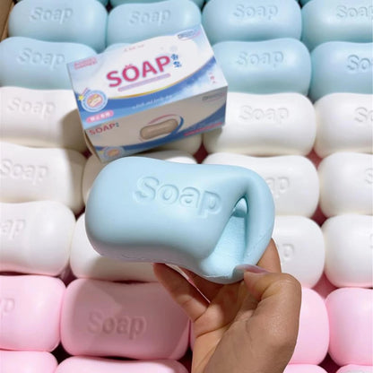 Super Soft Soap Squishy White Pink Blue Simulated Soap Stress Relief Squeeze Fidget Toy Moldable Slow Rebound Adults Party Gifts