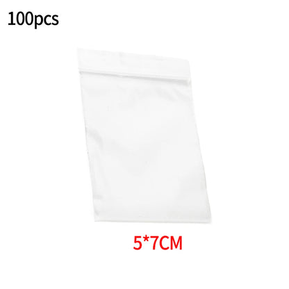 100Pcs Reclosable Clear Plastic Packaging Bags Strong Poly Zip Locks Baggies Grip Self Seal Resealable Baggy For Candy Packing