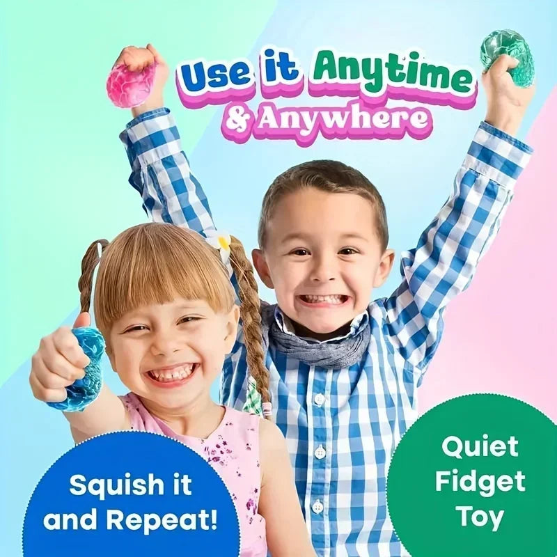 1Y-Fun Multicolor Ice Ball Squeeze Toy, Soft Pop & Pinch Sensory Fidget for Stress Relief, Cute Halloween Christmas Gift