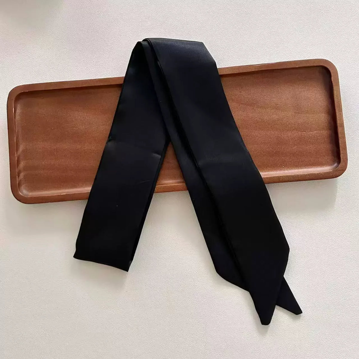 4.5x100cm Long Skinny Hair Scarf Women Imitation Silk Satin Headband Cute Neckerchief Solid Colors Ladies Fashion Bag Scarves