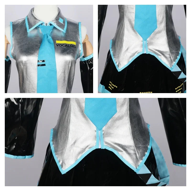 Cosplay Ensemble Complet En Cuir Argenté Tissu Costume  Cosplay Chapeaux Costume Tenue JK Robe De Marin Lycée Uniforme