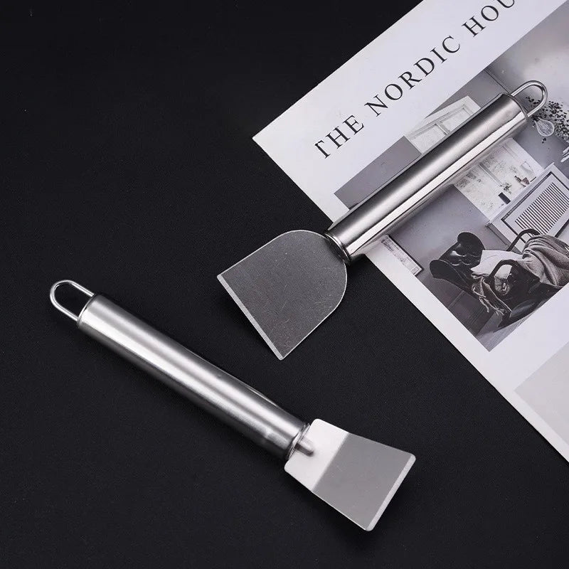 Versatile Cleaning Scraper Durable Metal Stainless Steel Glue Remover Snow Shovel for Kitchen, Bathroom and Home Use New