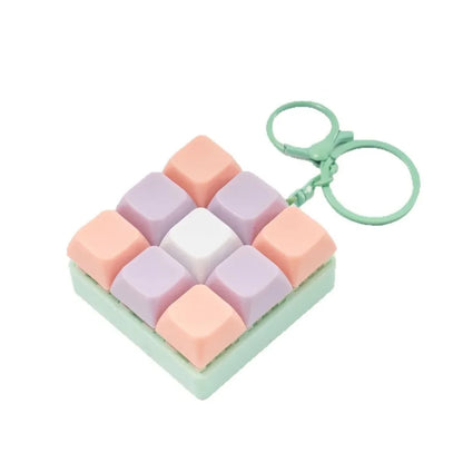 Fidget Decompression 9 Keyboard Key Toy For Adults Antistress Toys Boys Girls Anti Stress Finger Keyboard Games Keychain