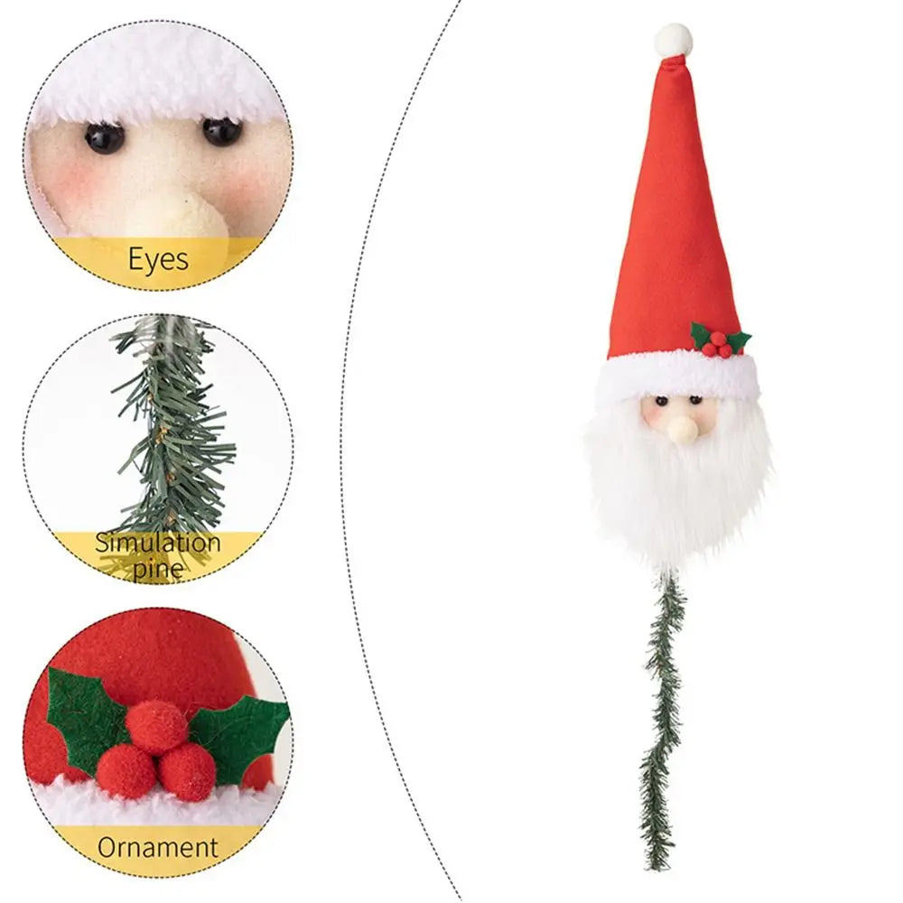 3D Christmas Decoration Supplies Creative Cute Hugging Tree Doll Pendant Three-dimensional Santa Claus DIY Decor Supplies