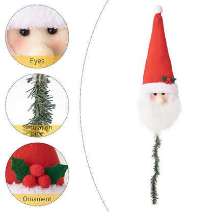 3D Christmas Decoration Supplies Creative Cute Hugging Tree Doll Pendant Three-dimensional Santa Claus DIY Decor Supplies