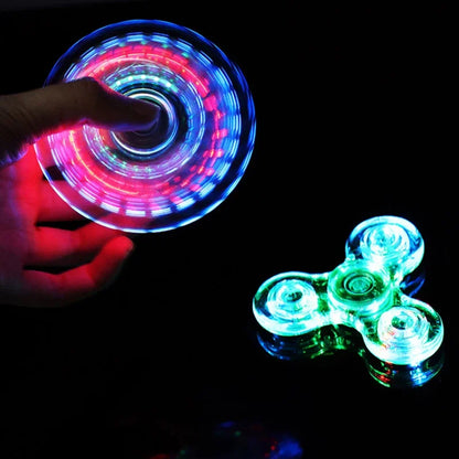 Luminous LED Light Fidget Spinner Hand Top Spinners Glow in Dark Light EDC Fidget Spinner Finger Stress Relief Toys