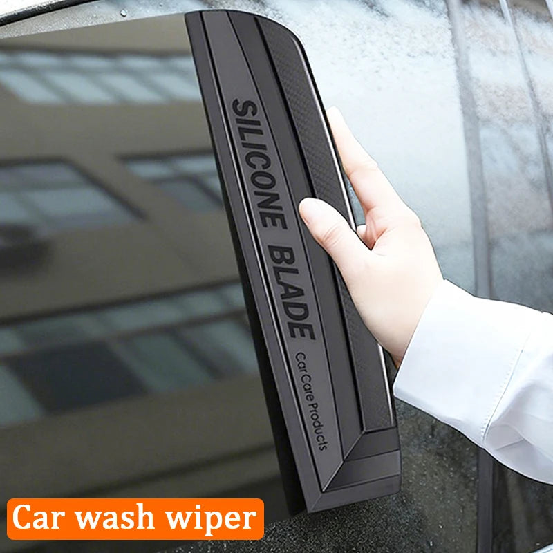 Car Wash Wiper Snow Scraper Flexible Silicone Blade Water Squeegee Auto Dry Tool Scratch Free Cleaning Accessories for Vehicles