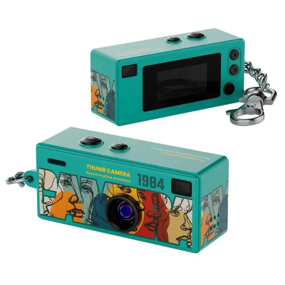 Mini Digital Camera 0.96 Inch Keychain Camera Retro Support Memory Card 1080P Very Small Camcorder Video Recorder with Flash