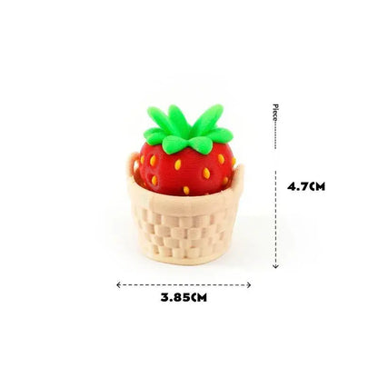 Fidget Clicker Decompression Toy 3D Printed Cute Fruit Shape Creative Anti-Stress Sensory Toy for Kids Adults Stocking Stuffer