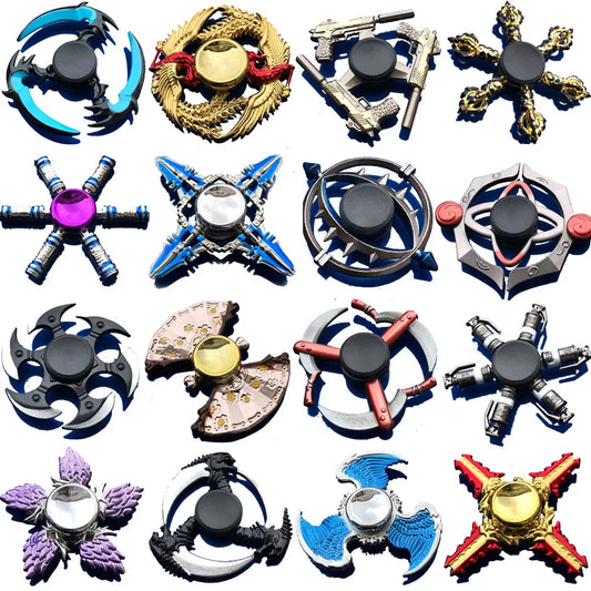 Fidget Spinner Anime Game Cartoon Fingertip Gyroscope Metal Zinc Alloy Mute Hand Spinner Smooth Electroplate Stress Relief Toys