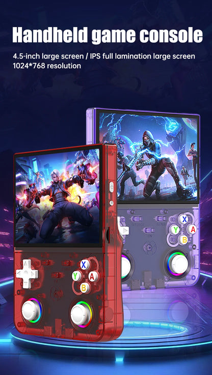 R36 Ultra X Retro Handheld Video Game Console Open Source Linux System with 4.5 Inch IPS Screen Portable Gaming Device