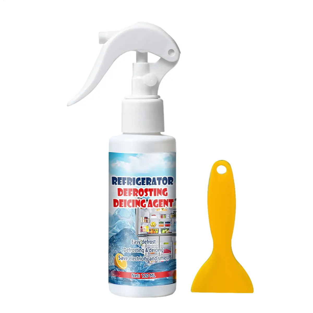 Multi-Functional Snow Ice Removal Spray, Quick Thawing, Instant Frost Removal, Long-Lasting Anti-Ice, for Car Windshield, Fridge