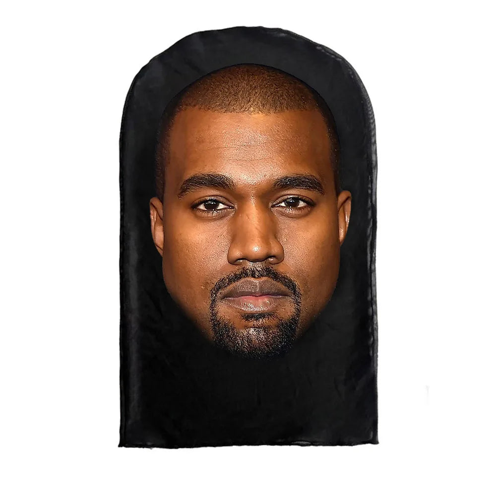 Cosplay 3D Printed Kanye Mask Stretch Mesh Full Face Mask Men Women Role Play Headdress Halloween Masquerade Balaclava Headdress