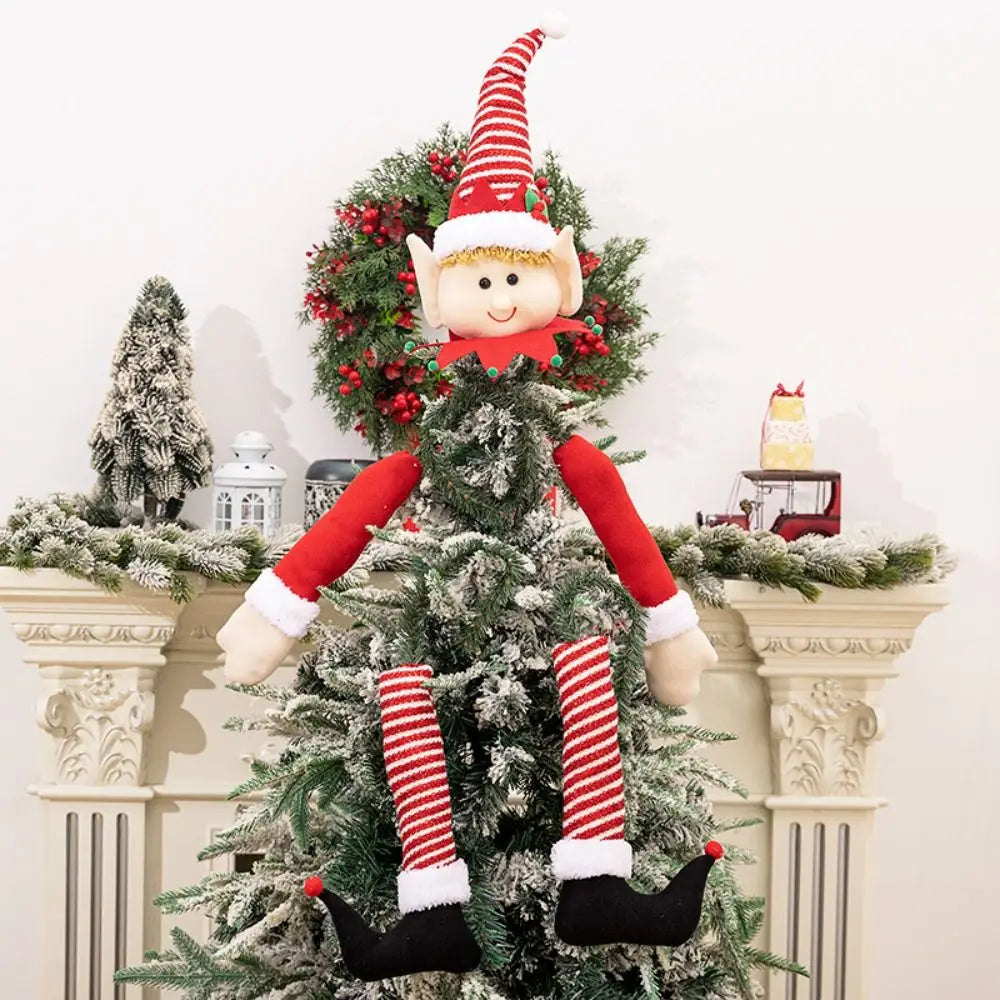 3D Christmas Decoration Supplies Creative Cute Hugging Tree Doll Pendant Three-dimensional Santa Claus DIY Decor Supplies