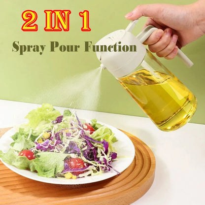 2in1 Kitchen Spray Oil Dispenser Oil Sprayer Polisher Or Only Brush Spray for Air Fryer Salad Grilling Roasting Cooking Kitchen