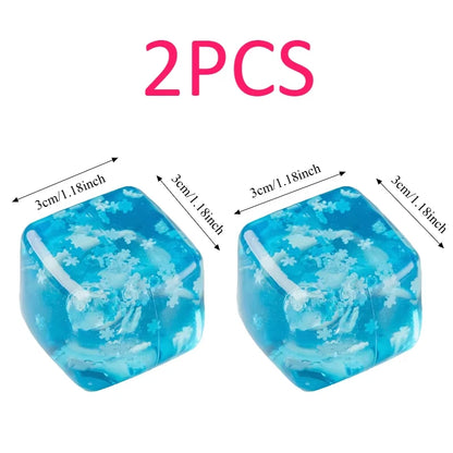 Squishy Snowflake Ice Cubes Slow Rising Sensory Fidget Toy Soft Ice Cube Stress Relief Squeeze Toys Hand Exercise Calming Tools
