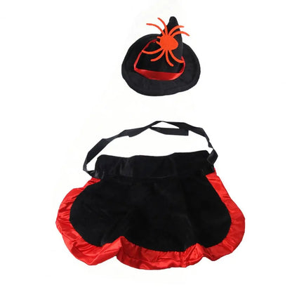Halloween Pet Cat Witch Costume Black Cape Wizard Hat Moon Star Cloak for Small Medium Dogs Party Cosplay