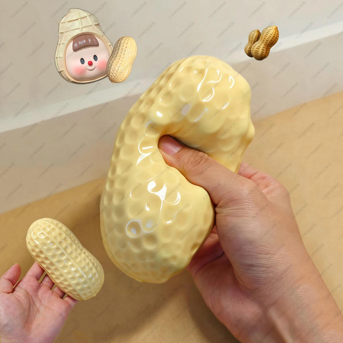 Crunchy Peanut Squishy – Food-Shaped Sensory Fidget