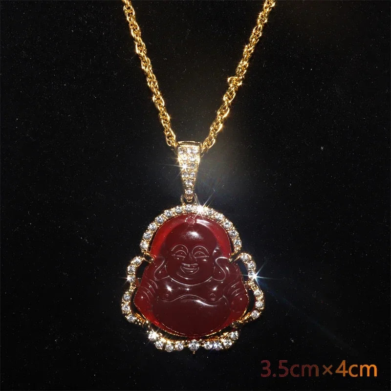 Can Open Bronze Mirror Box Pendant Women\'s Charm Retro Necklace Exquisite Handicrafts Oval Imitation Jade Jewelry Birthday Gift