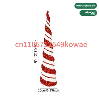 Christmas Decorations: Conical Tree Tower, Plastic V-shaped Tabletop Decoration, Window Display Coffee Shop Atmosphere