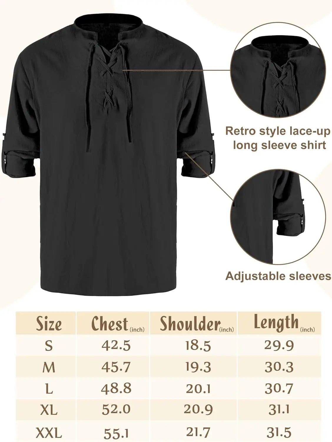 4 Pcs Halloween Men's Renaissance Costume Set Medieval Pirate Shirt Ankle Banded Pants Viking Belt Accessories