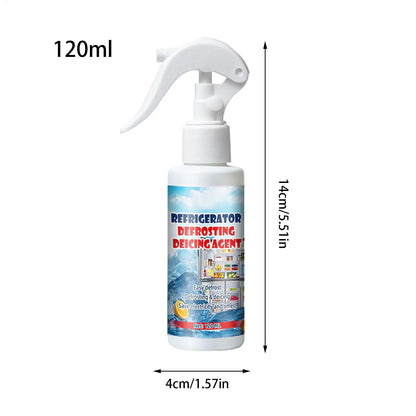 Freezer Frost Remover 100/120ml Fridge Freezer Defrosting Spray Ice Removal Spray Quickly Removes Ice Buildup Spray with Shovel