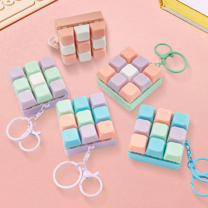Fidget Decompression 1/9 /12Keyboard Key Toy For Adults Antistress Toys Boys Girls Anti Stress Finger Keyboard Games Keychain